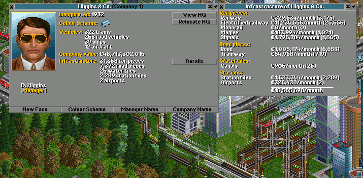 Detailed infrastructure overview in a game that ran much too long with inflation enabled.