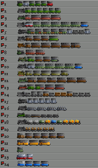 A sample of the trains in the French NG Trains set