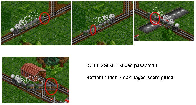 Graphical glitch when using 031T SGLM with mixed pass/mail carriages