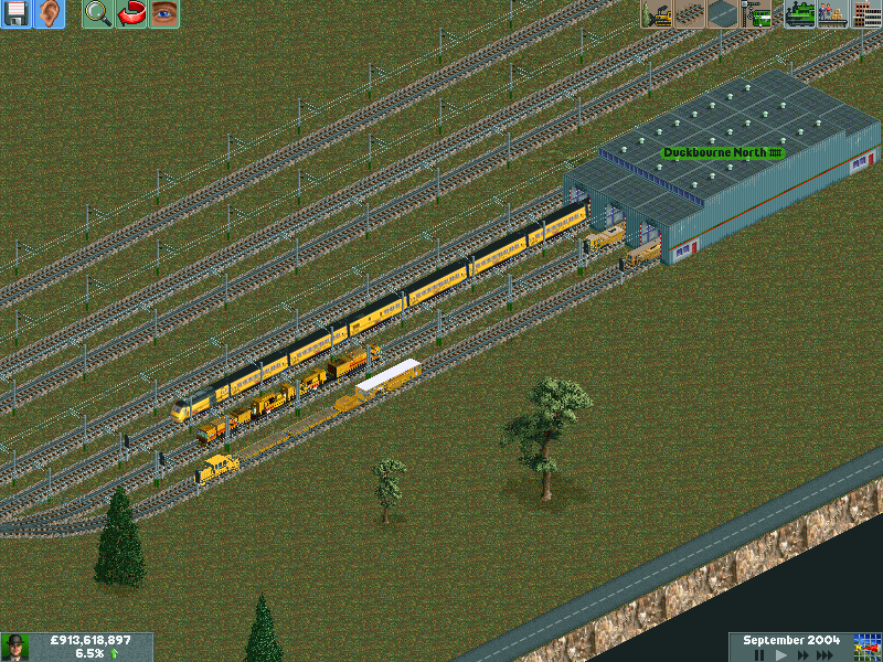 First up is the network rail depot. The HST test train, grinder and a few tampers can be seen.