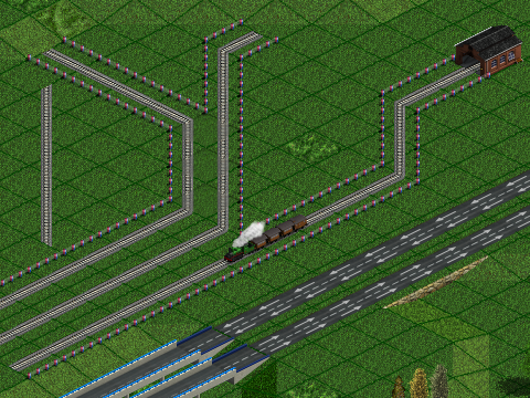 Screenshot. The train and viaduct doesn't have z2 sprites, and they doesn't look well.
