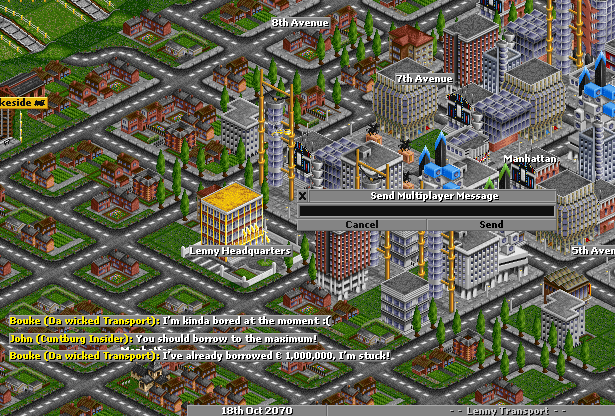 My mockup of how a multiplayer chat interface would look like.