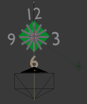Top view showing the sun is at around 16:15, with the reference of 18:00 being the viewer's perspective.