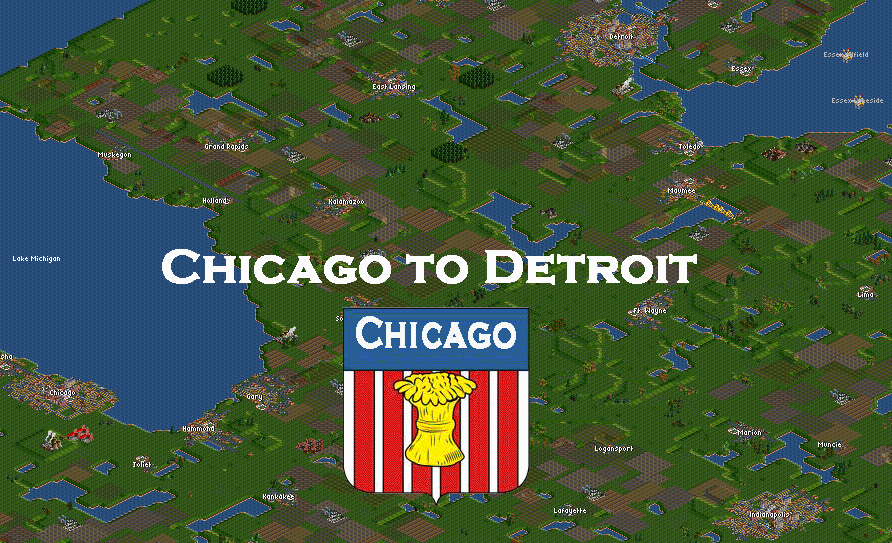 Screenshot of Chicago to Detroit<br />scenario