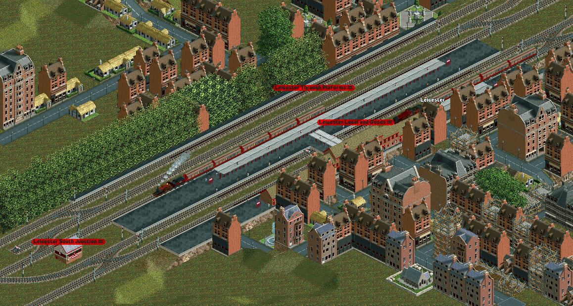 Leicester station in 1908 following an expansion to transform it into the main interchange for the network, with platforms to serve through traffic and local trains terminating there.