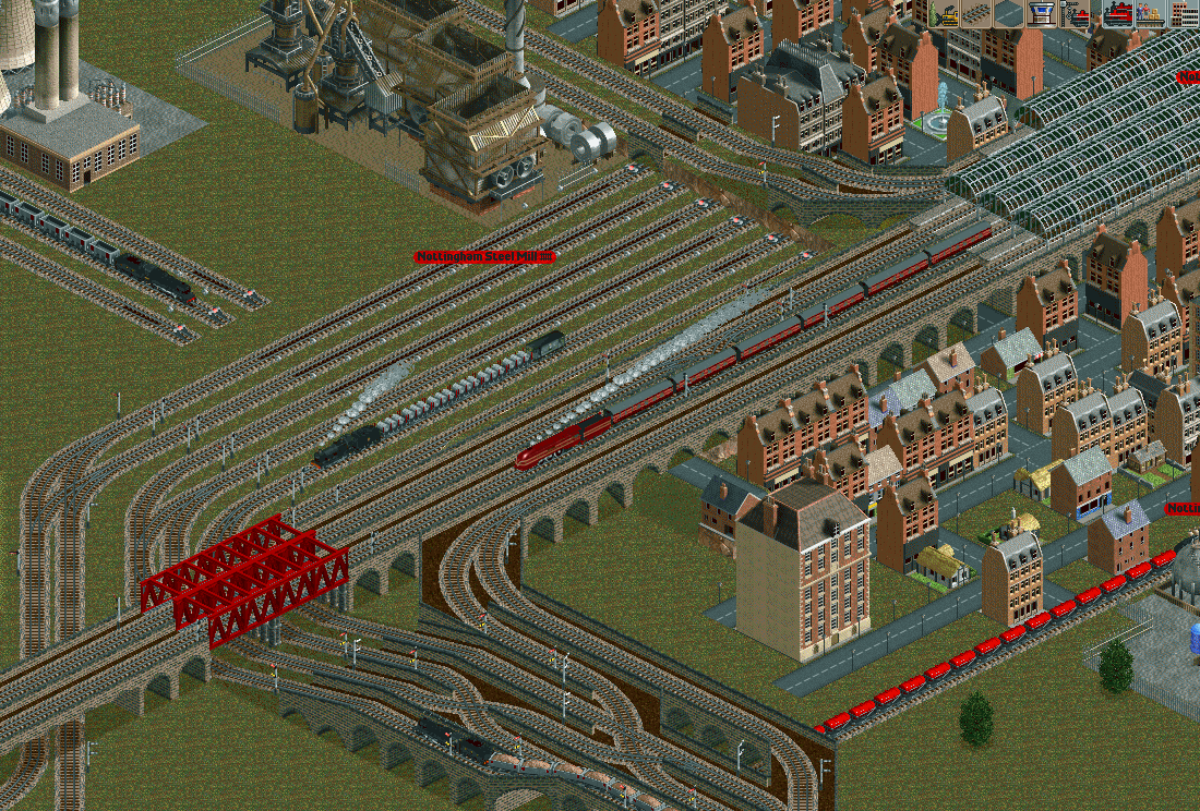 A busy scene at Nottingham in 1941. The city now has a steelworks that supplies to the factory in Leicester.