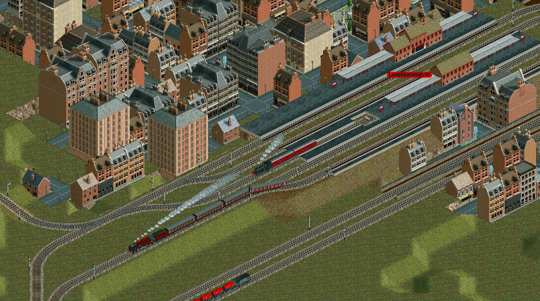 Loughborough in 1946, and the town has grown massively. A new platform has been added to serve a new branch line to the mining town of Coalville.