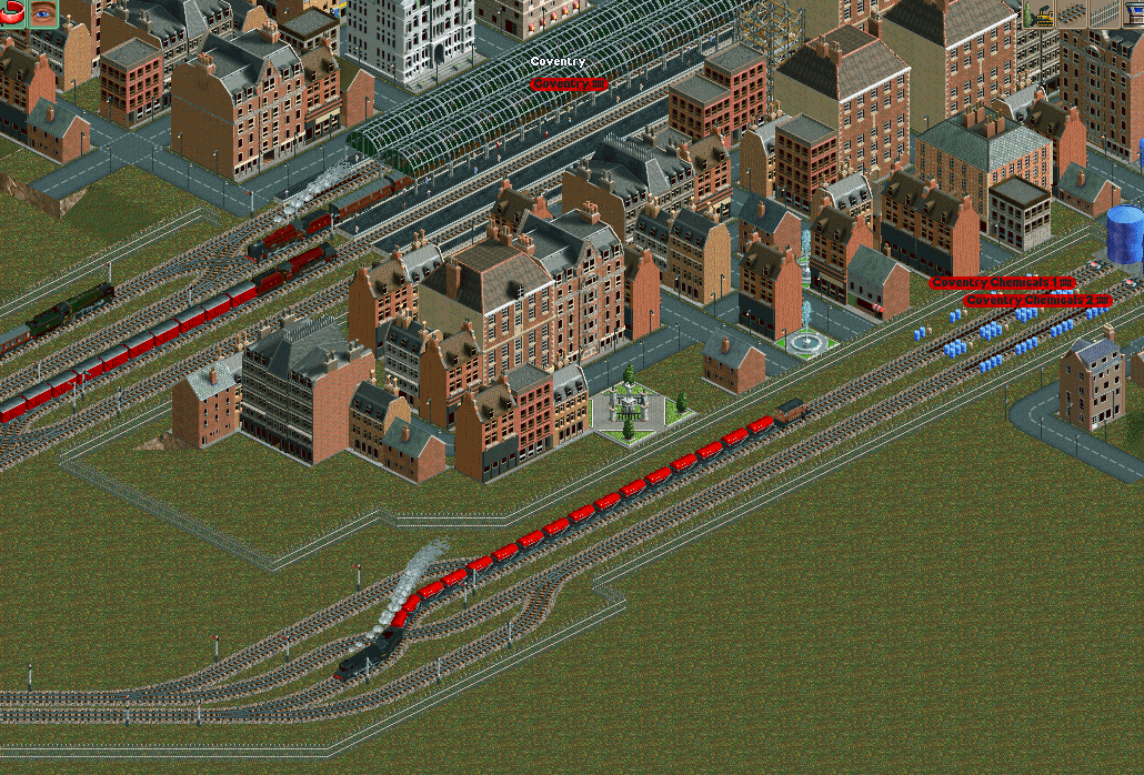 The station at Coventry, where chemicals are send out and come back as goods.
