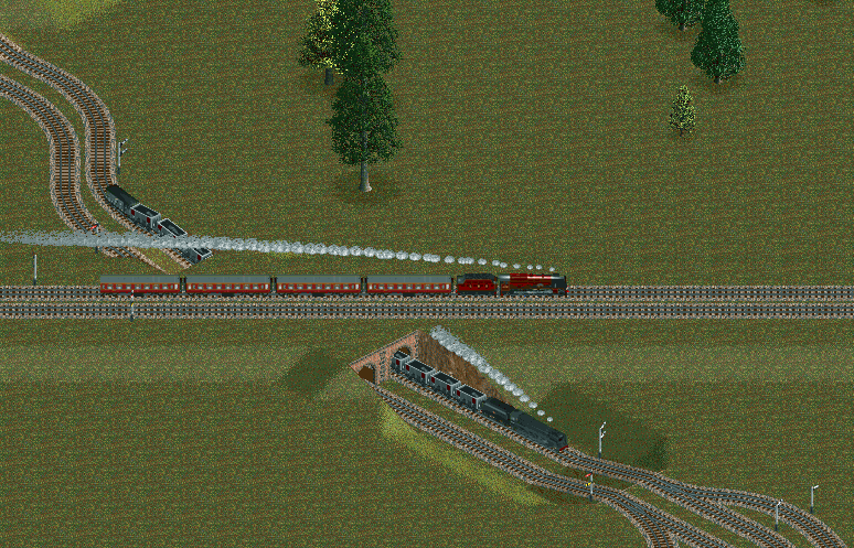 The coal lines from Coalville passing beneath the route to Derby.