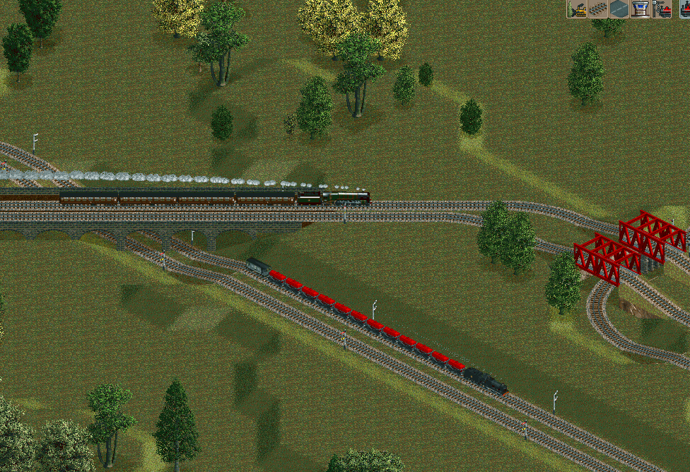 An express passes over the freight lines between Nottingham and Leicester. On the right is the junction north of Leicester station with the line to Melton Mowbray.