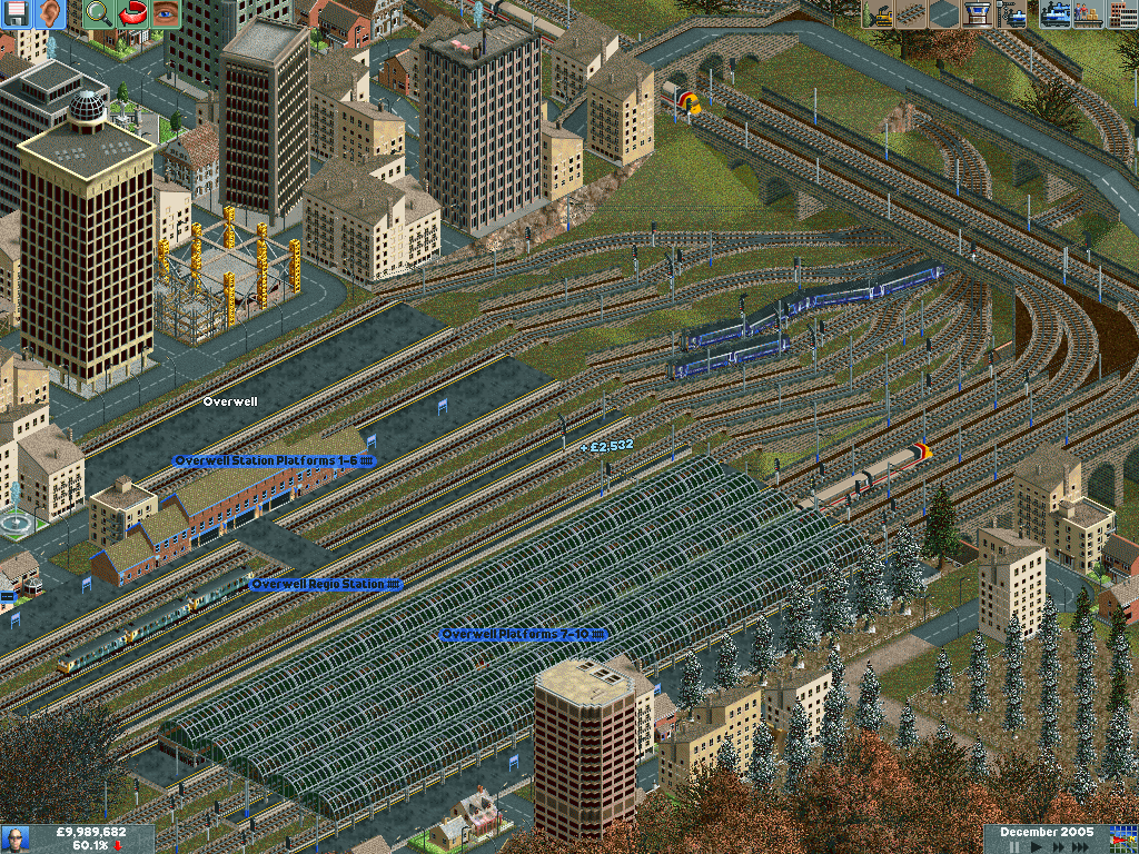 Overwell station. The biggest in my game. Connected with all cities. Recently added 3 tracks so more trains can terminate