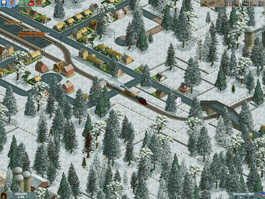 Local express on Fluffham branch with plough during winter