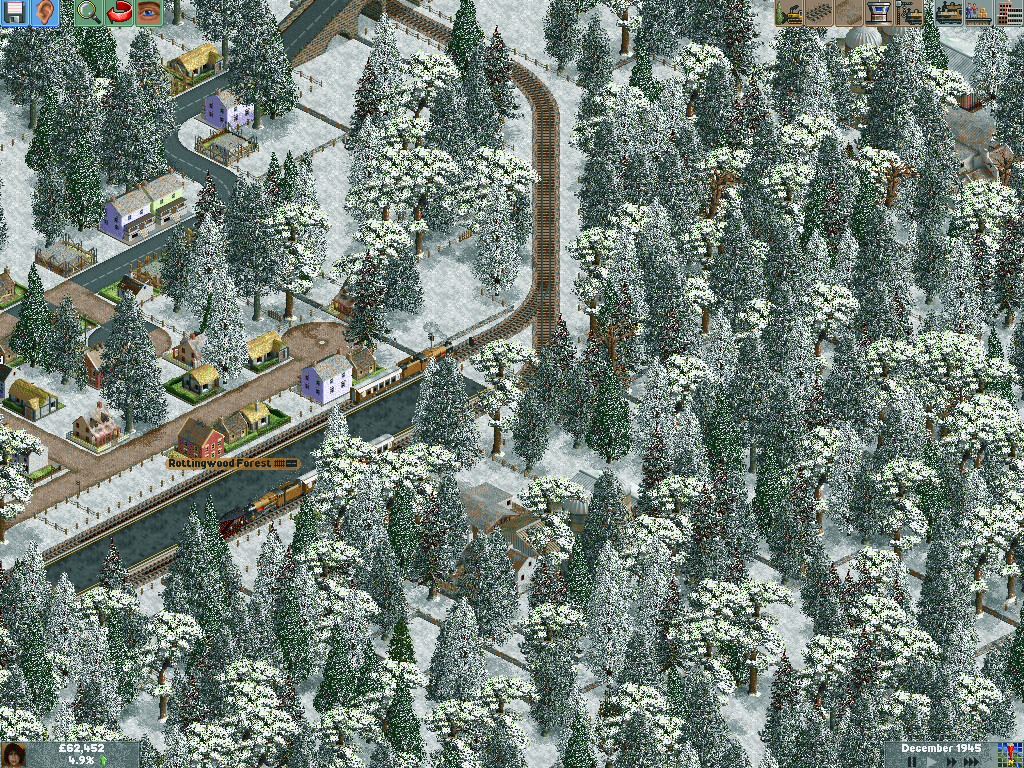 Fluffham branch line, passing loop at Rootingwood station