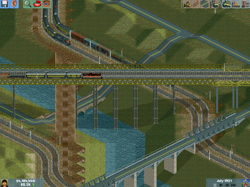 Includes disused bridge