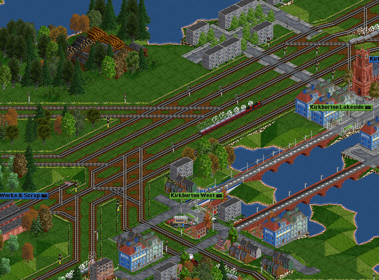 Here you can see the new station approach: the southern dual track is for trains to/from the Hitchin Line or the South Eastern Line, the northern dual track is for trains on the ECML, and in the middle is a relief line. In this shot is a down express from Hitchin approaching the new terminus.