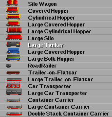 Freight wagons added so far