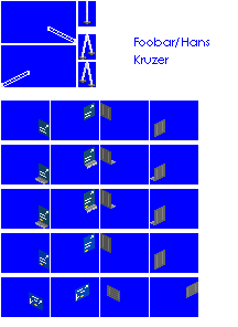 I used the template from the repository of the normal gantry sign. Differences are the gantry itself being shorter and different design, and the signs are shortened.