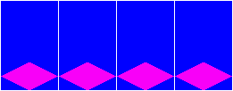 Object template for 4 views (not all views have to be done). Replace pink with blue once your sprite is ready.