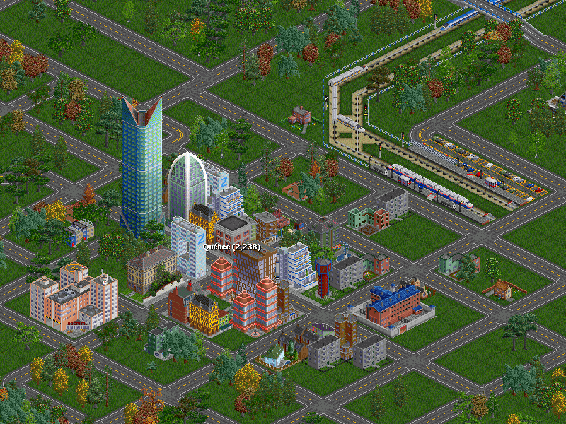 A new town, Québec, is born! It's already full of residents thanks to a monorail station and cheap condos.