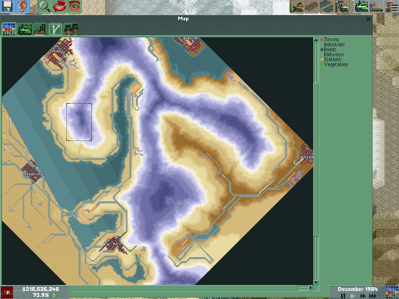 Map of the Mountain Terrain Scenario