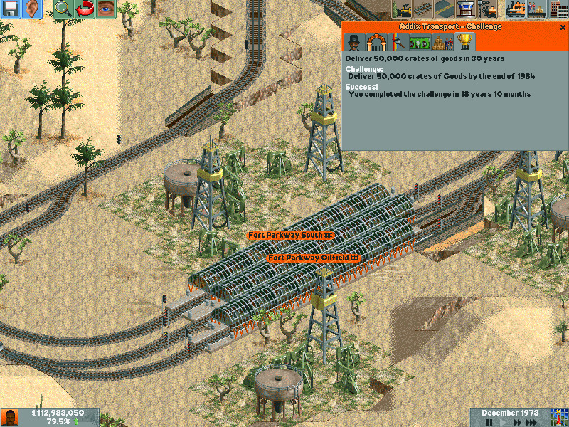 Completion shot at the oil wells just as I'd realised one well didn't reach both stations.  Oops.