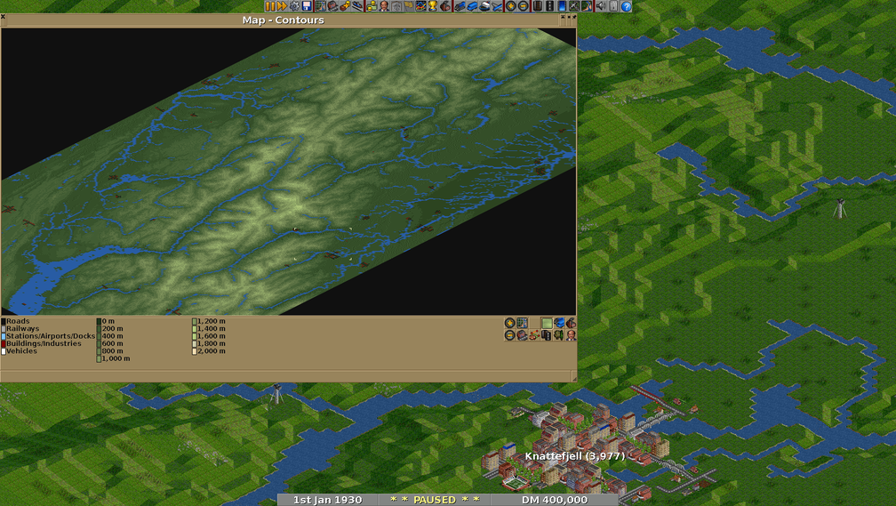 Sample screenshot of the Rainfall River Generator