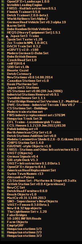 List of NewGRFs