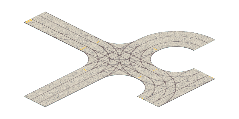 Tramways for inlay in streets.