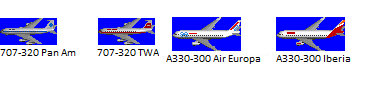 New paintings B707-320 &amp; A330-300