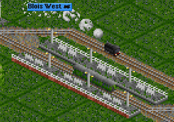 ... then the locomotive runs around it, cab-forward... (too bad the graphics of the wagons temporariliy change)