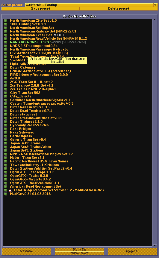 California Scenario GRF List.png