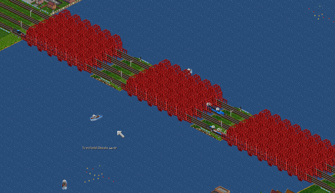 The megabridge between the North and South Islands via Gruntown Island has now been quadrupled.  This is the south portion of the bridge.