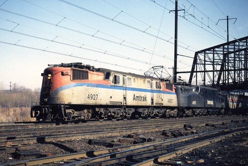 GG1 in Amtrak color scheme and branding