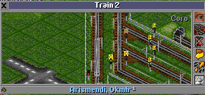 the train stops without signals...
<br />when i pushed &quot;ignore signal&quot; it advanced two tiles and stopped again. ordered &quot;ignore&quot; again and the problem dissapeared.