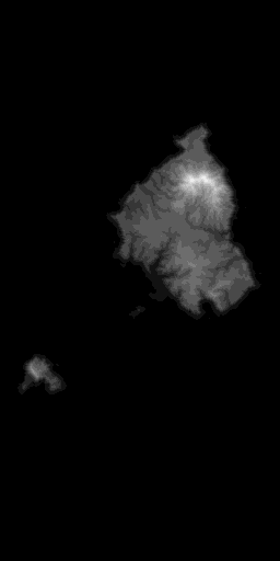 Heightmap of the map