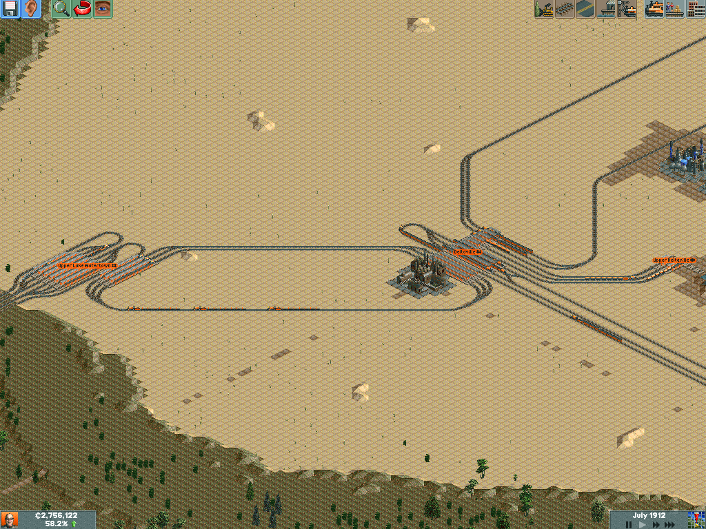 central station with transfer-stations
