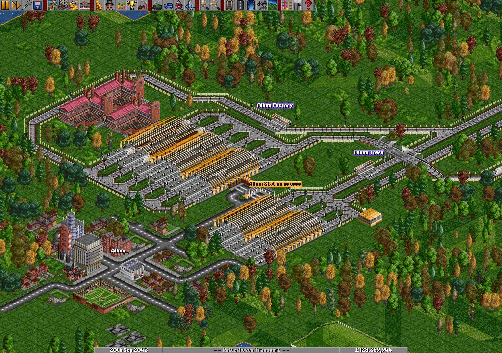 Heres the factory and Allum station! Not so messy!