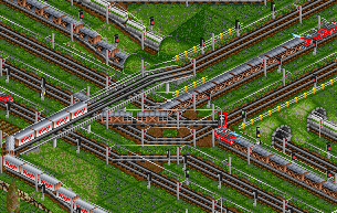 The junction seen here has two pathbased presignals, but no pathbased exit signals, only plain signals.
<br />It is in the game like this for decades.