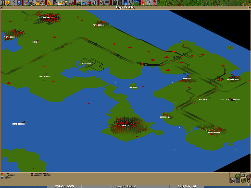 Overview of a small part of the network.