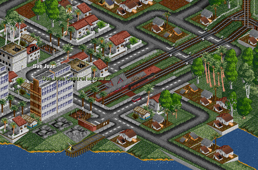 We explore San Juan for awhile, and decide to take the train to Manoa where we can catch a ferry to Logan's Island.  The passenger train on the island, nicknamed &quot;La Cucaracha&quot; is a gas-electric car of unknown make.