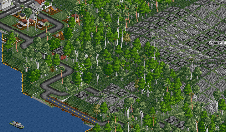 Here you can see how Caldera Island got its name.  the original road to the other copper mine was damaged in an eruption and a replacement road had to be built.  The volcano itself is dormant...  for now.