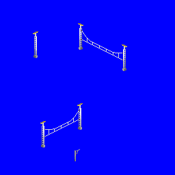 Catenary masts with lamps