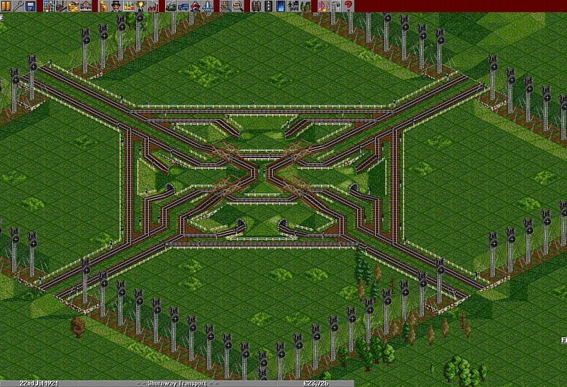 This is the smaller skewed one - the longest signal block being 7 tiles long. Can be used for lesser straight traffic.