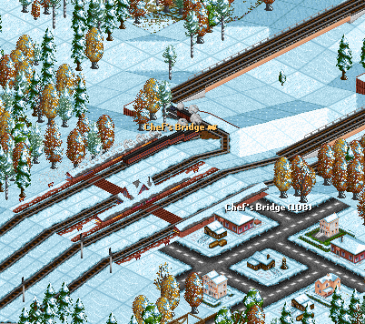 We steam flat out through Chef's Bridge - the village is so small that it really isn't worth stopping here too often.