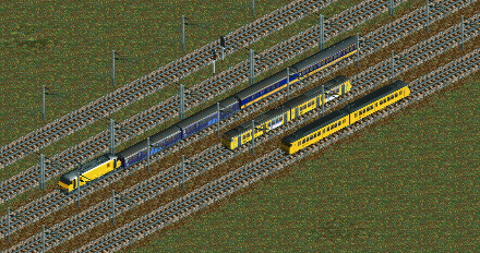 All the Trains, including a British Class 90 (not in the set offcourse)