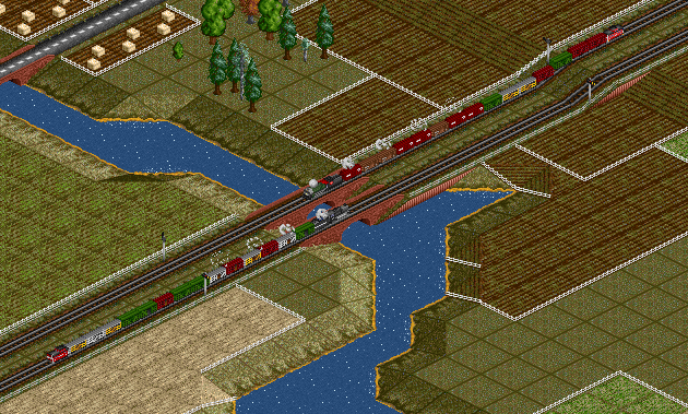 The main line between Chicago and Indianapolis (sp?) Is very crowded with all the freight trains taking cattle and wheat to Chicago.