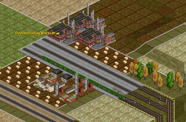 Also, a new Printing Works was opened up in Detroit. Paper is brought down from the western most corner of the map in really long trains. Here is one now :)