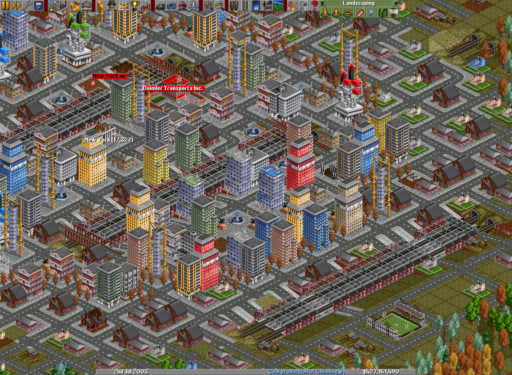The city I started developing from the start of the game