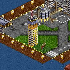This is a new control tower for the modern airport.