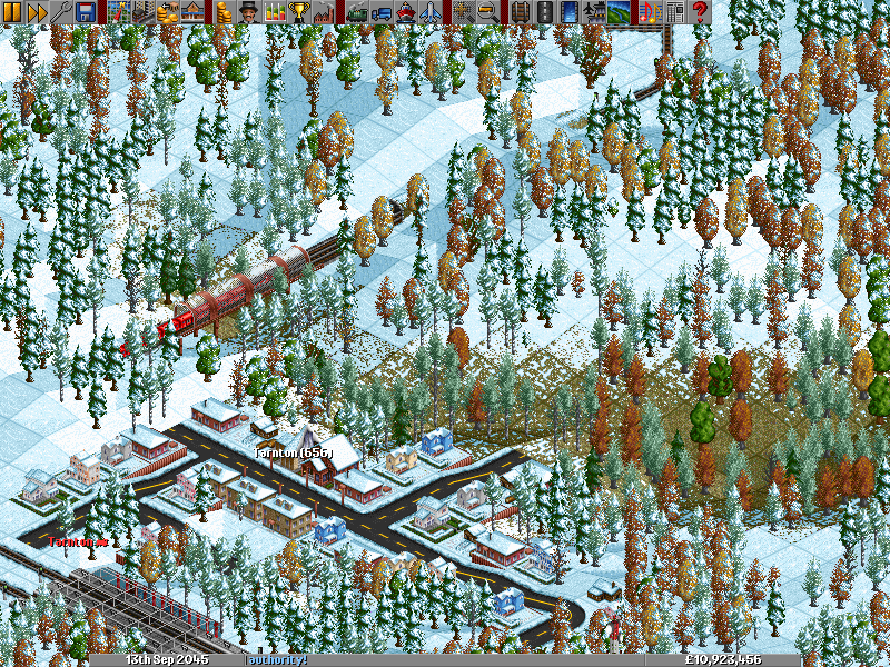 The train speeds past Tarnton, which is one of many villages above the snowline that are connected to the main network. However, supplying these villages with food are still in the planning stage, as the company needs to take into account the savagery of